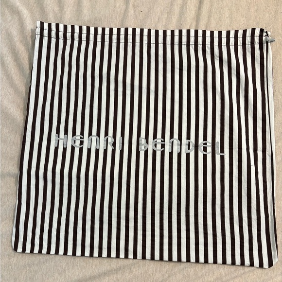 henri bendel Handbags - Henri Bendel Monochrome Striped Dust Bag. Silver Letters. Large